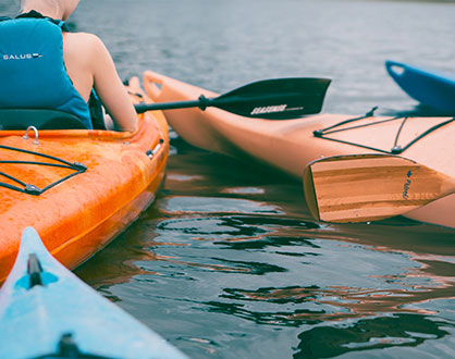 person kayaking